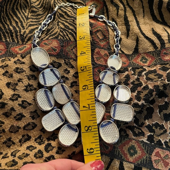 St.Thomas blue sapphire & silver beaded necklace may have matching elastic ring - Picture 6 of 9